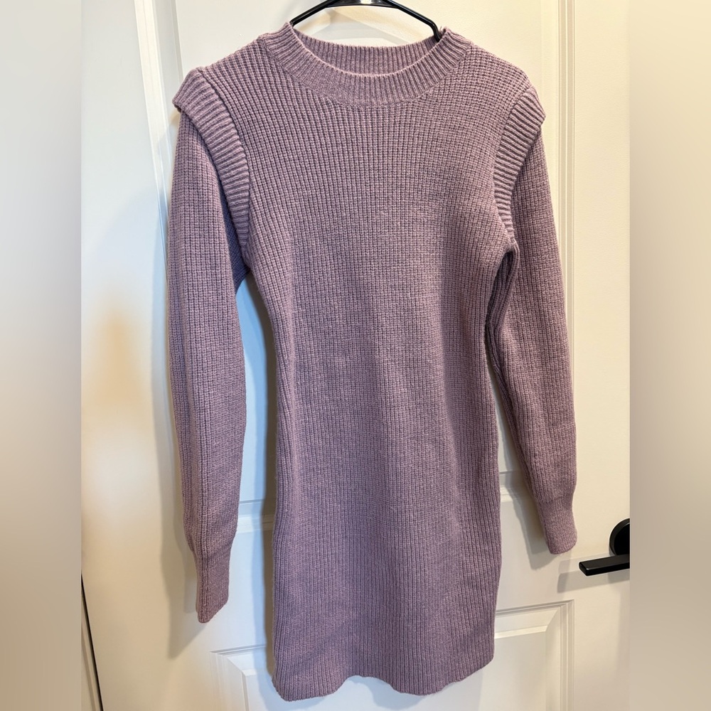 Lavender Ribbed Knit Sweater Dress 💅🏻